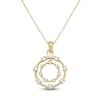 Thumbnail Image 1 of Jared Signature Lab-Grown Diamond Double Circle Station Necklace 1 ct tw 14K Yellow Gold 18"