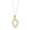 Thumbnail Image 2 of Jared Signature Lab-Grown Diamond Double Circle Station Necklace 1 ct tw 14K Yellow Gold 18"