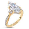 Thumbnail Image 2 of Certified Marquise-Cut Lab-Grown Diamond Hidden Halo Engagement Ring 3-1/2 ct tw 14K Yellow Gold