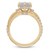 Thumbnail Image 4 of Certified Marquise-Cut Lab-Grown Diamond Hidden Halo Engagement Ring 3-1/2 ct tw 14K Yellow Gold
