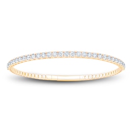 Jared Signature Lab-Grown Diamond Flex Bangle Bracelet 3 ct tw 14K Yellow Gold