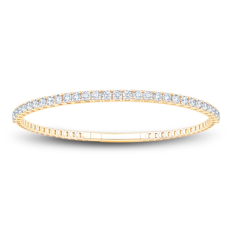 Main Image 1 of Jared Signature Lab-Grown Diamond Flex Bangle Bracelet 3 ct tw 14K Yellow Gold