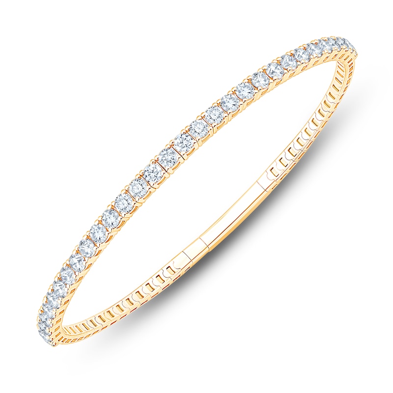 Main Image 2 of Jared Signature Lab-Grown Diamond Flex Bangle Bracelet 3 ct tw 14K Yellow Gold