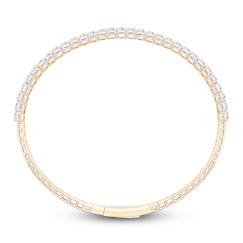 Main Image 4 of Jared Signature Lab-Grown Diamond Flex Bangle Bracelet 3 ct tw 14K Yellow Gold
