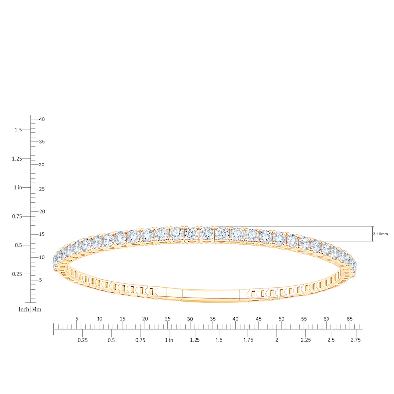 Main Image 5 of Jared Signature Lab-Grown Diamond Flex Bangle Bracelet 3 ct tw 14K Yellow Gold