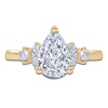 Thumbnail Image 3 of Certified Pear-Shaped Lab-Grown Diamond Engagement Ring 1 ct tw 14K Yellow Gold