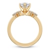Thumbnail Image 4 of Certified Pear-Shaped Lab-Grown Diamond Engagement Ring 1 ct tw 14K Yellow Gold