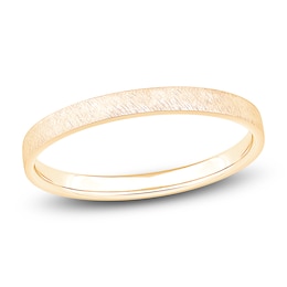Crosshatch Wedding Band 14K Yellow Gold 2mm