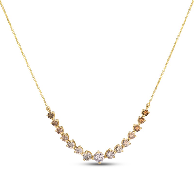 Main Image 1 of Le Vian Georgian Collection Diamond Smile Necklace 1-3/8 ct tw 14K Honey Gold 19"