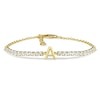 Thumbnail Image 1 of Lab-Created White Sapphire Initial Bracelet