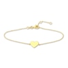 Mini Heart Bracelet 14K Yellow Gold 6.7"