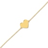 Mini Heart Bracelet 14K Yellow Gold 6.7"