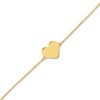 Mini Heart Bracelet 14K Yellow Gold 6.7"