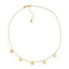 Thumbnail Image 1 of 5-Dangle Heart Choker 14K Yellow Gold 16" Adj.