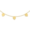 Thumbnail Image 2 of 5-Dangle Heart Choker 14K Yellow Gold 16" Adj.