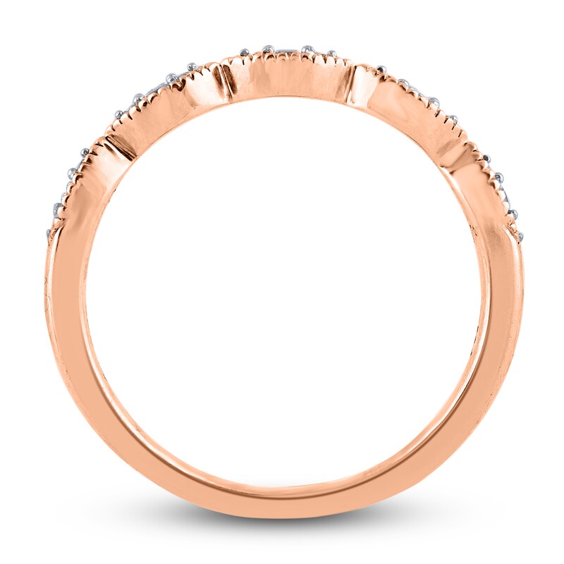 Main Image 2 of Diamond Wedding Band 1/10 ct tw Round 14K Rose Gold