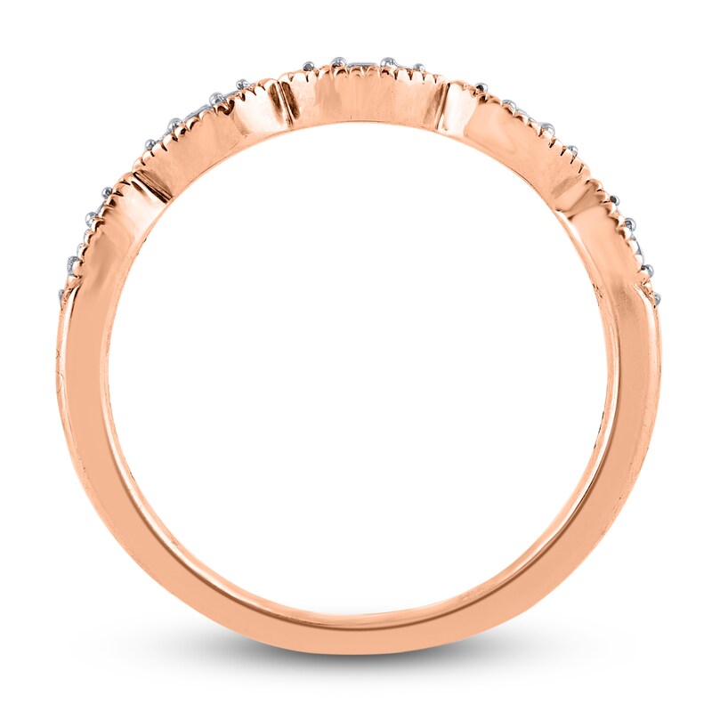 Diamond Wedding Band 1/10 ct tw Round 14K Rose Gold