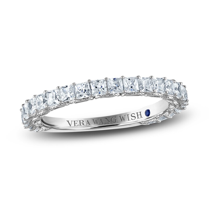Vera Wang WISH Diamond Anniversary Ring 1 ct tw Princess 18K White Gold