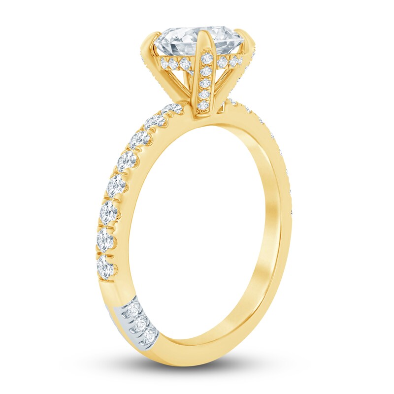 Pnina Tornai Diamond Engagement Ring 1-1/2 ct tw Oval/Round 14K Yellow Gold