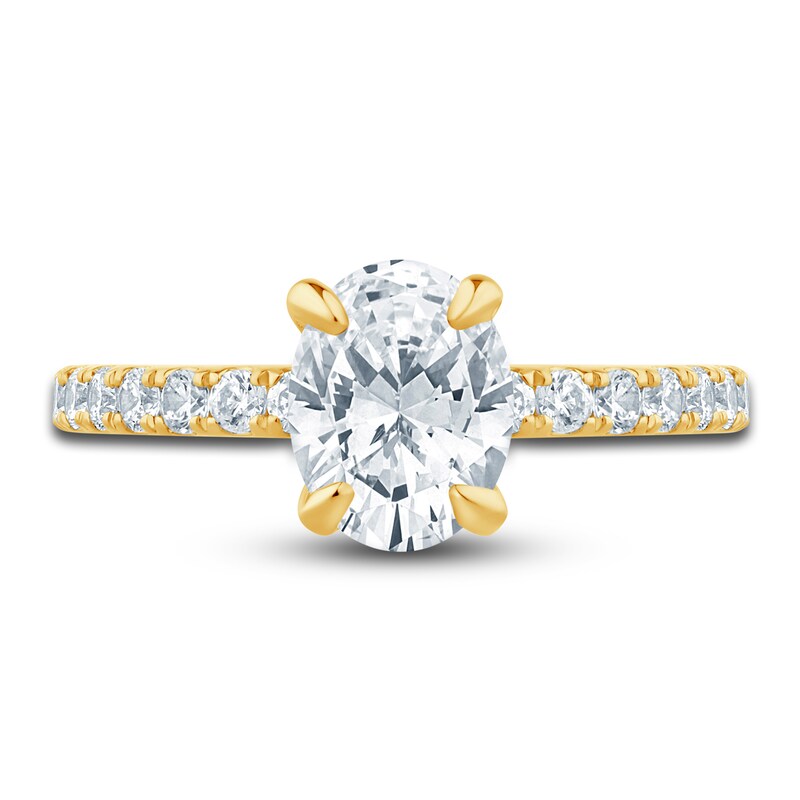 Pnina Tornai Diamond Engagement Ring 1-1/2 ct tw Oval/Round 14K Yellow Gold