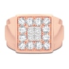 Thumbnail Image 2 of Men's Diamond Ring 1-1/2 ct tw Princess/Round 14K Rose Gold