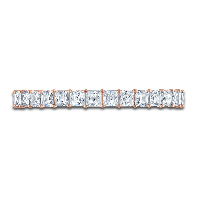 Vera Wang WISH Diamond Wedding Band 1 ct tw Princess 18K Rose Gold