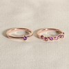 Thumbnail Image 4 of Juliette Maison Natural Rhodolite Garnet & Natural Aquamarine Ring 10K Rose Gold