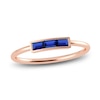 Thumbnail Image 1 of Juliette Maison Natural Blue Sapphire Baguette Bar Ring 10K Rose Gold