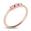 Thumbnail Image 2 of Juliette Maison Natural Pink Tourmaline Baguette Bar Ring 10K Rose Gold