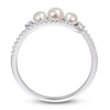 Thumbnail Image 3 of Freshwater Cultured Pearl Ring 1/5 ct tw Diamonds 14K White Gold