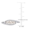Thumbnail Image 4 of Freshwater Cultured Pearl Ring 1/5 ct tw Diamonds 14K White Gold