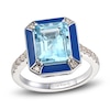 Thumbnail Image 1 of Le Vian Natural Blue Topaz Ring 1/3 ct tw Round 14K Vanilla Gold