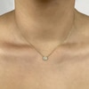Thumbnail Image 3 of Shy Creation Diamond Pendant Necklace 1/6 ct tw Round 14K Yellow Gold 18" SC55012672