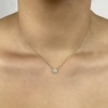 Thumbnail Image 4 of Shy Creation Diamond Pendant Necklace 1/6 ct tw Round 14K Yellow Gold 18" SC55012672