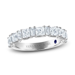 Vera Wang WISH Diamond Wedding Band 2 ct tw Princess/Baguette 14K White Gold