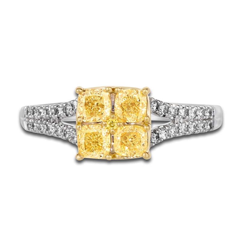 Main Image 2 of Le Vian Sunny Yellow Diamond Ring 1 ct tw Round 14K Vanilla Gold