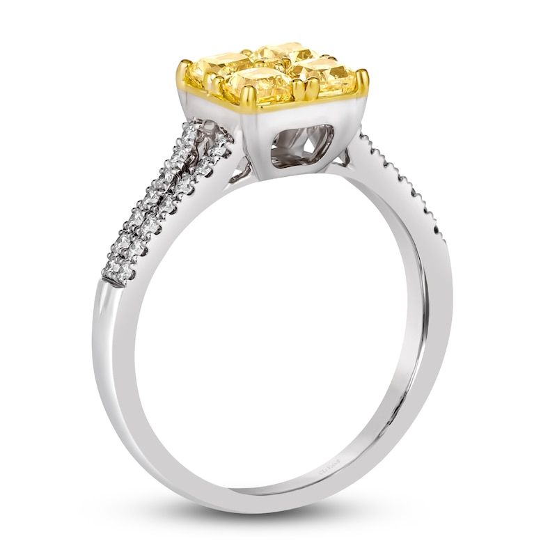 Main Image 3 of Le Vian Sunny Yellow Diamond Ring 1 ct tw Round 14K Vanilla Gold