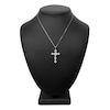 Thumbnail Image 4 of Diamond Cross Pendant Necklace 1 ct tw Round/Baguette 14K White Gold 18"