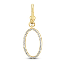 Charm'd by Lulu Frost Diamond Letter O Charm 1/10 ct tw Pavé Round 10K Yellow Gold