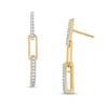 Thumbnail Image 1 of Kallati Diamond Paperclip Earrings 5/8 ct tw Round 14K Yellow Gold