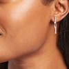 Thumbnail Image 2 of Kallati Diamond Paperclip Earrings 5/8 ct tw Round 14K Yellow Gold