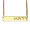 Thumbnail Image 1 of Men's Engravable Bar Necklace Yellow Gold-Plated Sterling Silver 22"