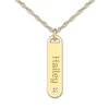 Thumbnail Image 1 of Engravable Pendant Necklace Diamond Accent 14K Yellow Gold 18"