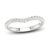 Thumbnail Image 1 of Diamond Contour Wedding Band 1/4 ct tw Round 14K White Gold