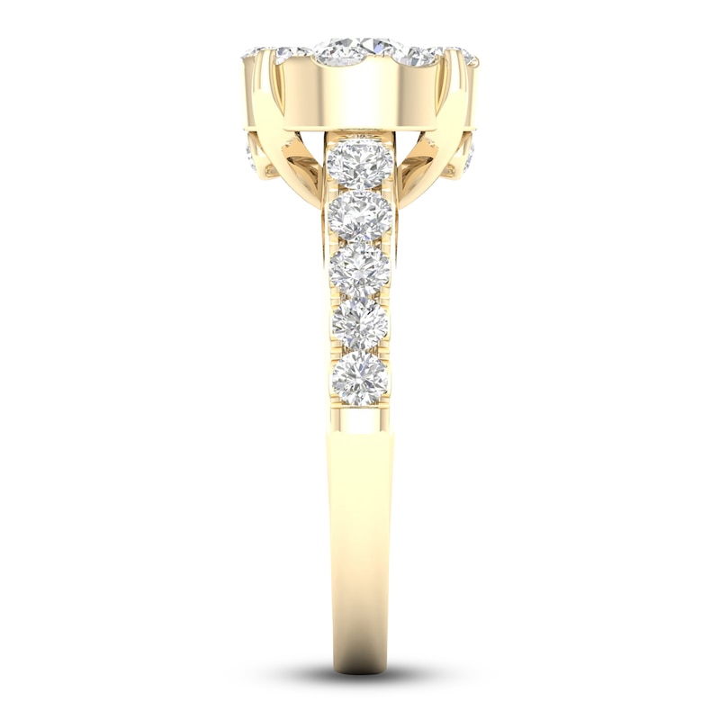 Diamond Engagement Ring 2 ct tw Round 14K Yellow Gold