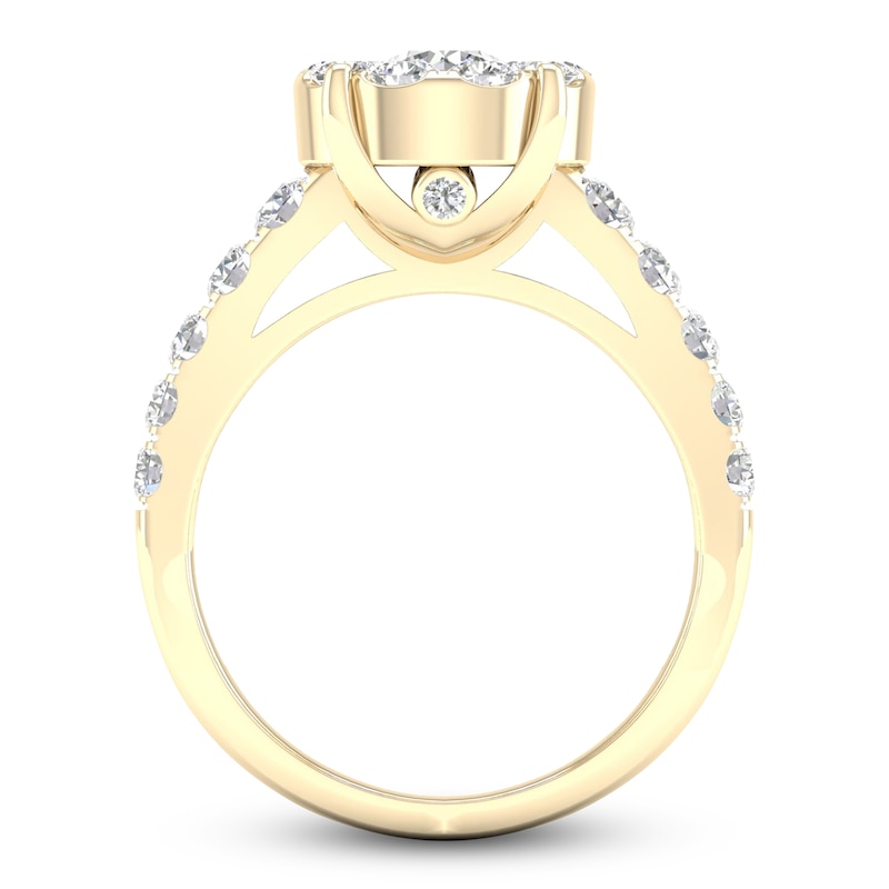 Main Image 4 of Diamond Engagement Ring 2 ct tw Round 14K Yellow Gold