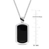 Thumbnail Image 3 of Y-Knot Men's Black Enamel Diamond Dog Tag Necklace 1/20 ct tw Round Sterling Silver 22"