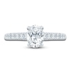 Thumbnail Image 3 of Diamond Hidden Halo Engagement Ring 1-1/2 ct tw Oval/Round 14K White Gold