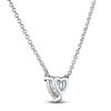 Thumbnail Image 2 of Lab-Created Diamond Solitaire Pendant Necklace 1 ct tw Heart-Cut 14K White Gold (F/SI2) 18"
