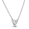 Thumbnail Image 3 of Lab-Grown Diamond Solitaire Necklace 1 ct tw Heart-Cut 14K White Gold (F/SI2) 18"